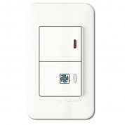 Двухклавишный выключатель IMEX 70 WIDE WH WSN 2636 WH