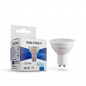 Лампа светодиодная диммируемая Voltega GU10 6W 4000K матовая 8458