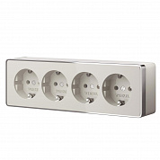 Розетка четверная с заземлением и шторками Gallant Werkel a071253