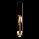 Лампа светодиодная филаментная E27 4W 2200K прозрачная 9795