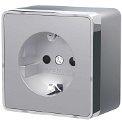 Розетка с заземлением Werkel Gallant серебряный W5071006 4690389167157