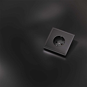 Накладка для розетки с заземлением, S70 Metal (антрацит) Voltum VLSM000612
