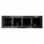 Рамка стеклянная Voltum S70 на 4 поста, (титан, стекло) VLS110406