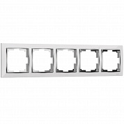 Рамка на 5 постов Werkel Snabb белый/хром W0051901 4690389160943