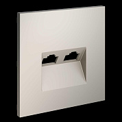 Накладка для розетки компьютерной двойной RJ45+RJ45 кат.6, S70 (кашемир) Voltum VLS001403