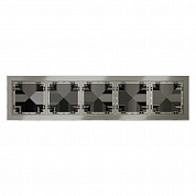 Рамка стеклянная Voltum S70 на 5 постов, (шелк, стекло) VLS110504
