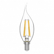 Лампа светодиодная филаментная Gauss E14 4,5W 2700K прозрачная 1041115