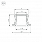 Профиль встраиваемый Arlight LINE-2315-F-2000 ANOD BLACK 044278
