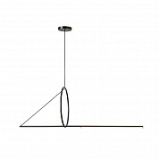 Подвесной светодиодный светильник iLedex Zoom 8075P/S-18W-3000K MBK-WH