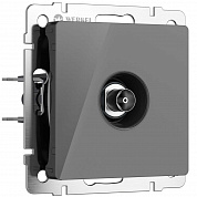 ТВ-розетка Werkel оконечная графит акрил W1183044 4690389197550
