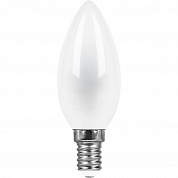 Лампа светодиодная Feron E14 9W 4000K Свеча Матовая LB-73 25957