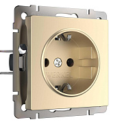 Розетка с заземлением Werkel шампань W1171011 4690389157363