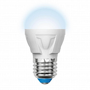Лампа светодиодная Uniel E27 7W 4000K матовая LED-G45 7W/NW/E27/FR PLP01WH UL-00002418