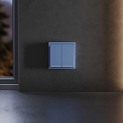 Клавиши для выключателя/переключателя двухклавишного с подсветкой, S70 (деним) Voltum VLS000415