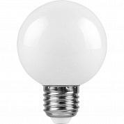 Лампа светодиодная Feron E27 3W 6400K Шар Матовая LB-37125902