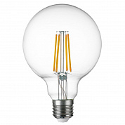 Лампа светодиодная филаментная Lightstar LED Filament E27 8W 3000K груша прозрачная 933102