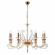 Подвесная люстра Crystal Lux Catarina SP8 V2 Gold/Transparent-Cognac
