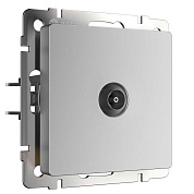 W1184006/ ТВ-розетка проходная (серебряный)