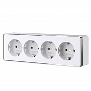 Розетка четверная с заземлением и шторками Gallant Werkel a071252