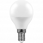 Лампа светодиодная Feron E14 11W 2700K Шар Матовая LB-750 25946