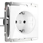 Розетка с заземлением Werkel белый W1171001 4690389155116