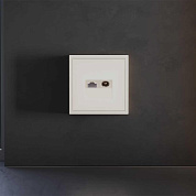 Накладка для розетки TV+RJ45 кат. 6, S70 (хлопок) Voltum VLS002713