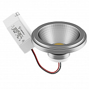 Лампа светодиодная Lightstar LED AR111 12W 3000K полусфера никель 932102