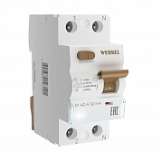 Автоматический выключатель Werkel 1P+N 40 A 30 mА АС 6 kА W912P406 4690389193101