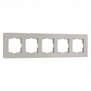 Рамка Werkel Senso на 5 постов дымчатый стекло soft-touch W0053117 4690389214301
